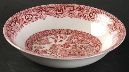 Willow Red (Smooth) Fruit/Dessert (Sauce) Bowl