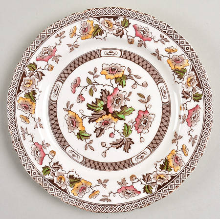 Windsor Brown Multicolor Dessert/Pie Plate