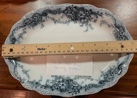 Albemarle-Medway Blue (Transferware) 11" Oval Serving Platter