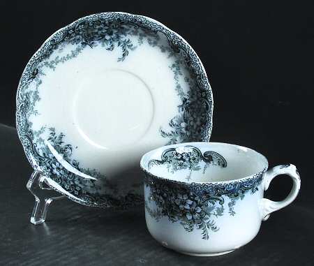 Albemarle-Medway Blue (Transferware) Flat Cup & Saucer Set