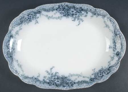 Albemarle-Medway Blue (Transferware) 14" Oval Serving Platter
