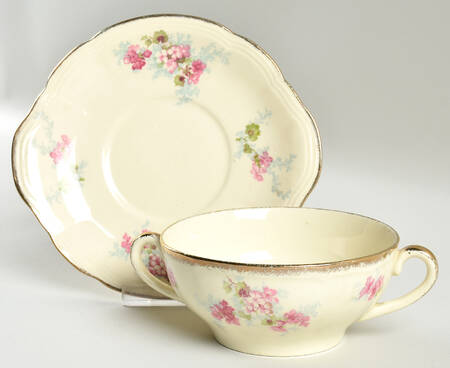 Avondale Flat Cream Soup Bowl & Saucer Set