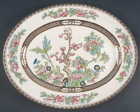 Bengal Tree 14" Oval Serving Platter