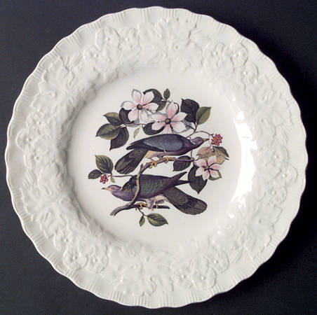 Birds of America (Embossed Floral Rim) Dinner Plate