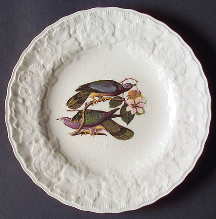 Birds of America (Embossed Floral Rim) Salad Plate