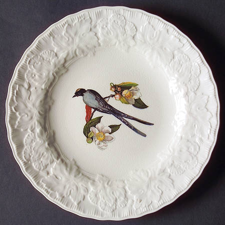 Birds of America (Embossed Floral Rim) Salad Plate