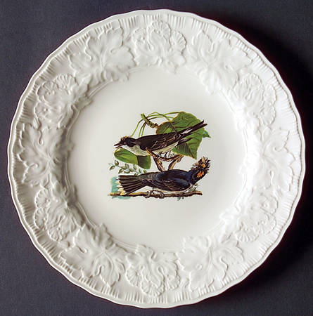 Birds of America (Embossed Floral Rim) Salad Plate