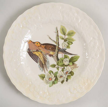 Birds of America (Embossed Floral Rim) Luncheon Plate