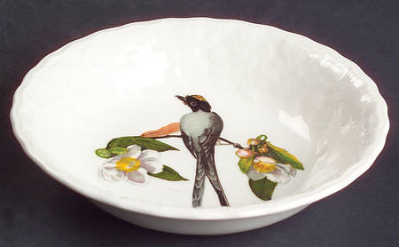 Birds of America (Embossed Floral Rim) Fruit/Dessert (Sauce) Bowl