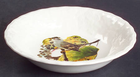 Birds of America (Embossed Floral Rim) Fruit/Dessert (Sauce) Bowl