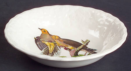 Birds of America (Embossed Floral Rim) Fruit/Dessert (Sauce) Bowl