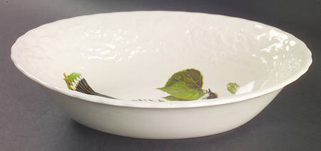 Birds of America (Embossed Floral Rim) 9" Oval Vegetable Bowl