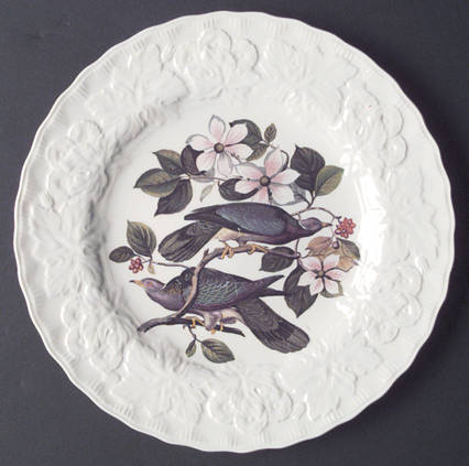 Birds of America (Embossed Floral Rim) Luncheon Plate