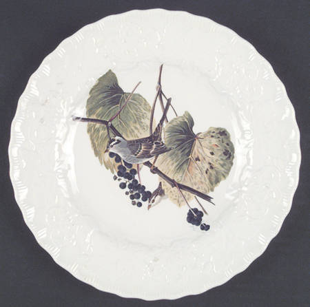 Birds of America (Embossed Floral Rim) Luncheon Plate
