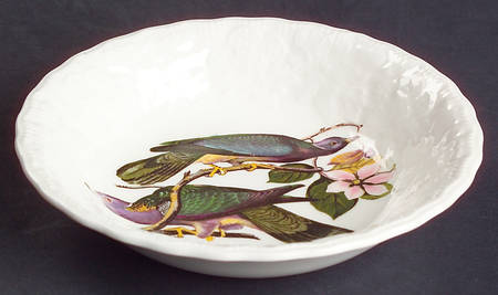 Birds of America (Embossed Floral Rim) Fruit/Dessert (Sauce) Bowl