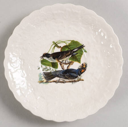 Birds of America (Embossed Floral Rim) Saucer for Flat Cream Soup Bowl