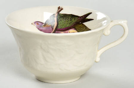 Birds of America (Embossed Floral Rim) Flat Cup