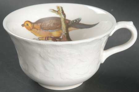 Birds of America (Embossed Floral Rim) Flat Cup