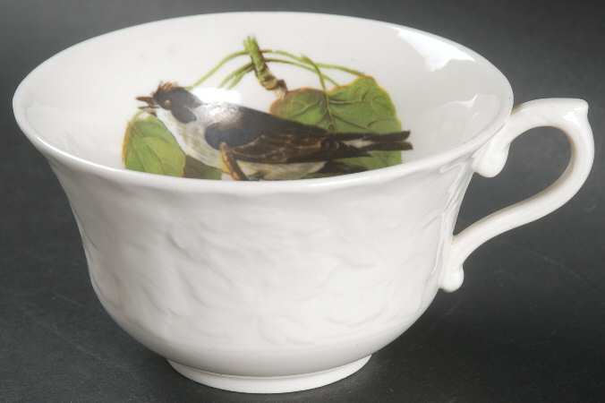 Birds of America (Embossed Floral Rim) Flat Cup