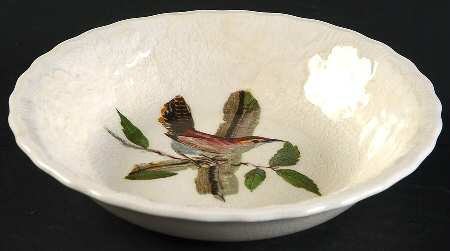 Birds of America (Embossed Floral Rim) Fruit/Dessert (Sauce) Bowl