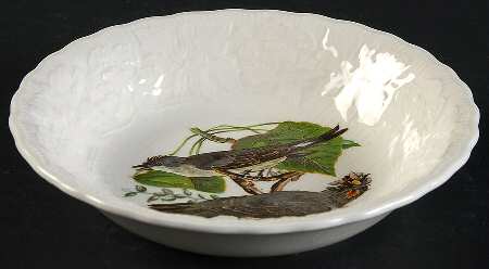 Birds of America (Embossed Floral Rim) Fruit/Dessert (Sauce) Bowl
