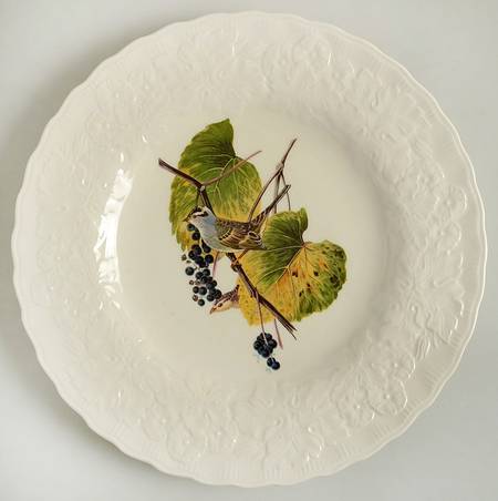 Birds of America (Embossed Floral Rim) Dinner Plate