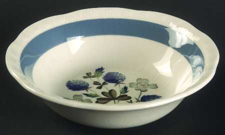 Blue Clover (Raised Edge) Fruit/Dessert (Sauce) Bowl