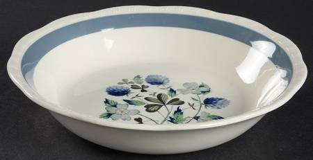 Blue Clover (Raised Edge) Coupe Soup Bowl