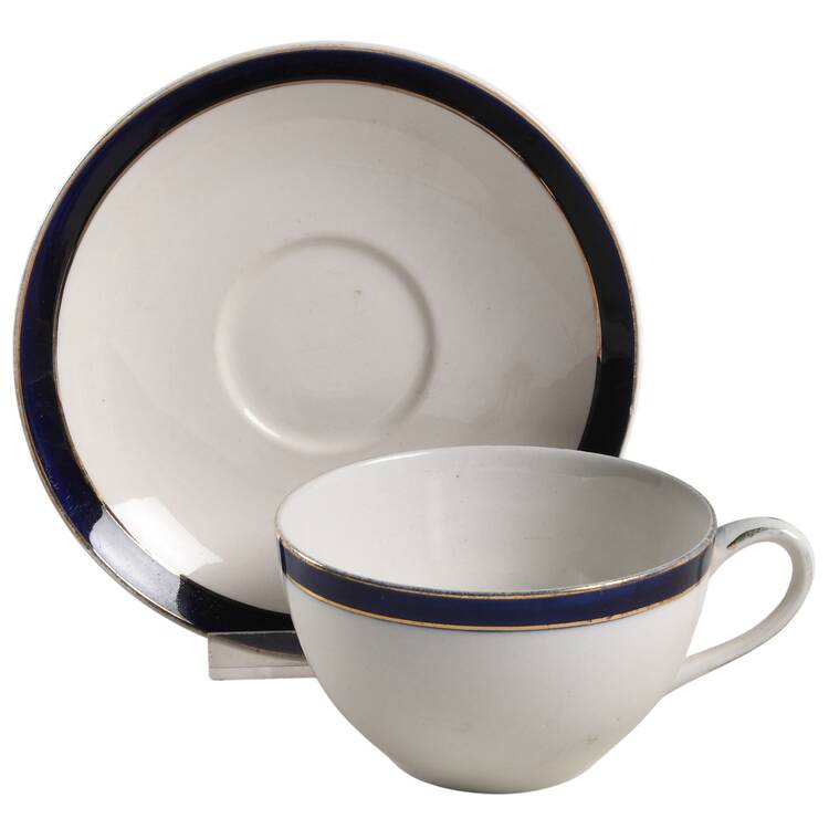 Bleu De Roi Flat Cup & Saucer Set