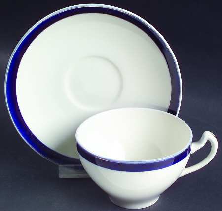 Bleu De Roi Flat Cup & Saucer Set