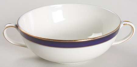 Bleu De Roi Flat Cream Soup Bowl