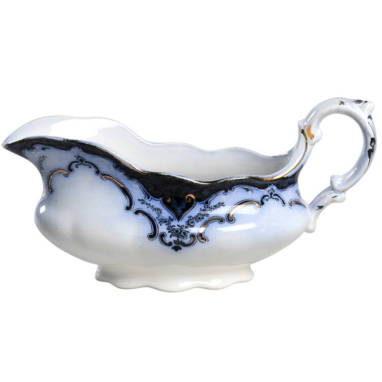 Cambridge (Flow Blue) Gravy Boat
