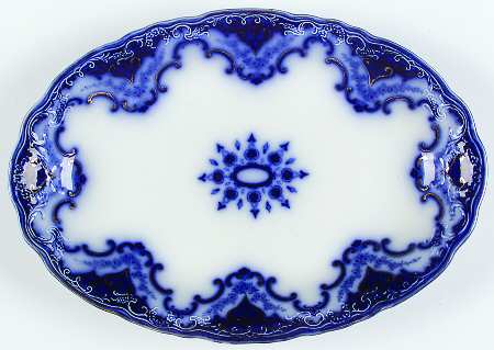 Cambridge (Flow Blue) 14" Oval Serving Platter