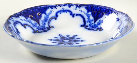 Cambridge (Flow Blue) Coupe Soup Bowl