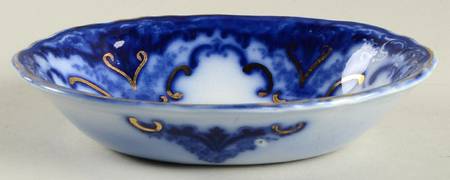 Cambridge (Flow Blue) 5" Oval Sweet Meat Dish