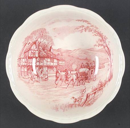Devonshire Road Red 8" Round Vegetable Bowl
