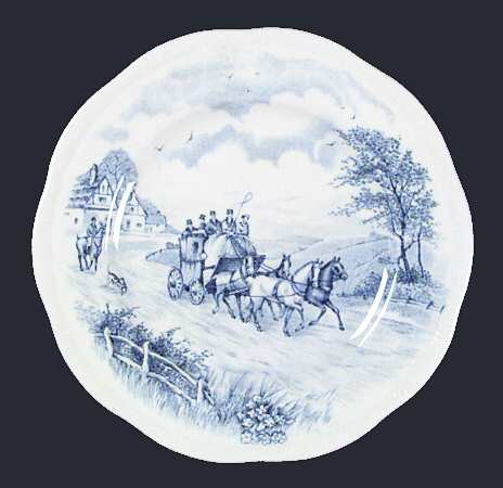 Devonshire Road Blue Bread & Butter Plate