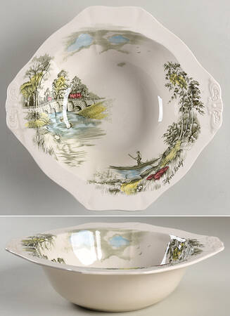 English Bridges Multicolor 8" Round Vegetable Bowl