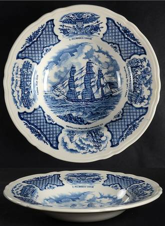 Fair Winds Blue Rim Soup Bowl
