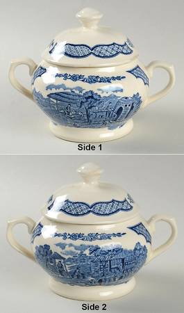 Fair Winds Blue Sugar Bowl & Lid