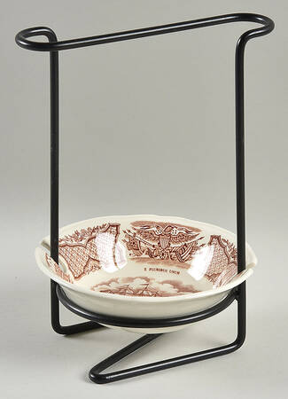 Fair Winds Brown 8"-8 1/4" Salad Serving Set/Utensil Holder  HC