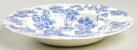 Florette Blue Large Rim Soup Bowl