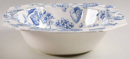 Florette Blue 9" Square Vegetable Bowl