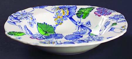 Florette Blue Multicolor Rim Fruit/Dessert (Sauce) Bowl