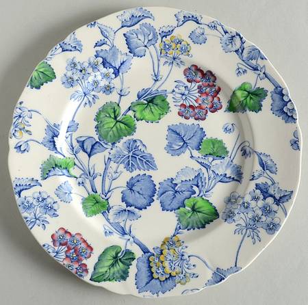 Florette Blue Multicolor Salad Plate