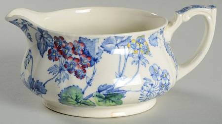 Florette Blue Multicolor Gravy Boat