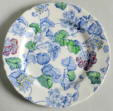 Florette Blue Multicolor Bread & Butter Plate