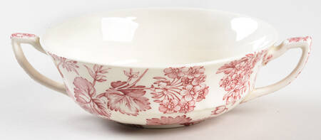 Florette Pink Flat Cream Soup Bowl