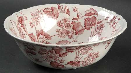 Florette Pink 7" Round Vegetable Bowl