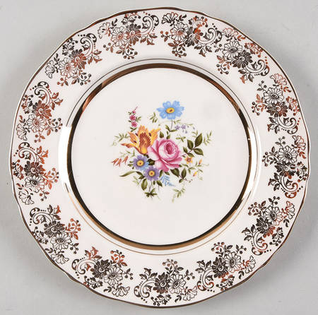 Golden Posy Salad Plate
